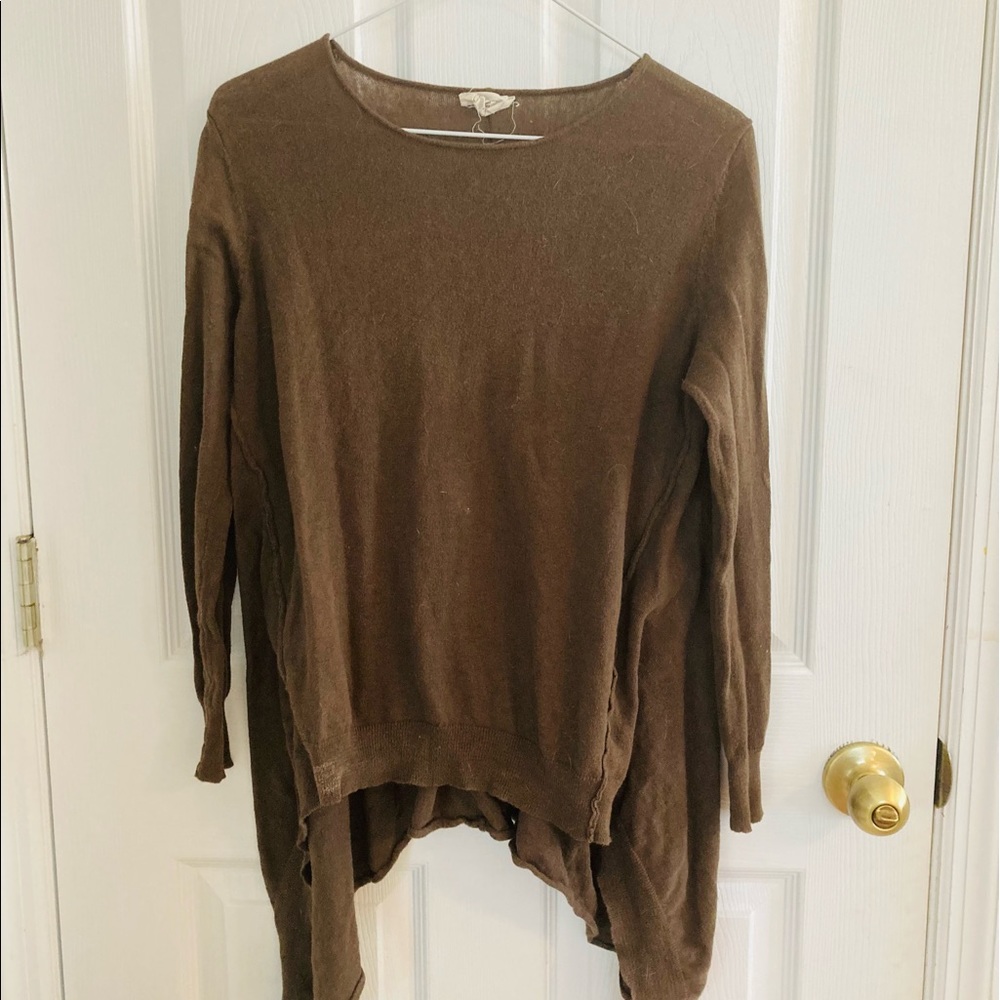 long-sleeve Brown shirt